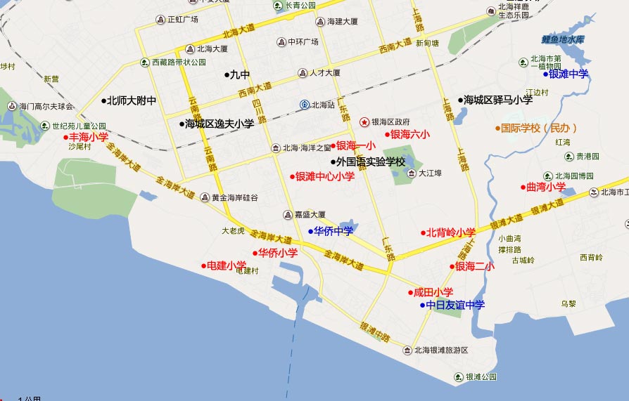银海区铁路以南目前其实没有学区房-北海买房那些事
